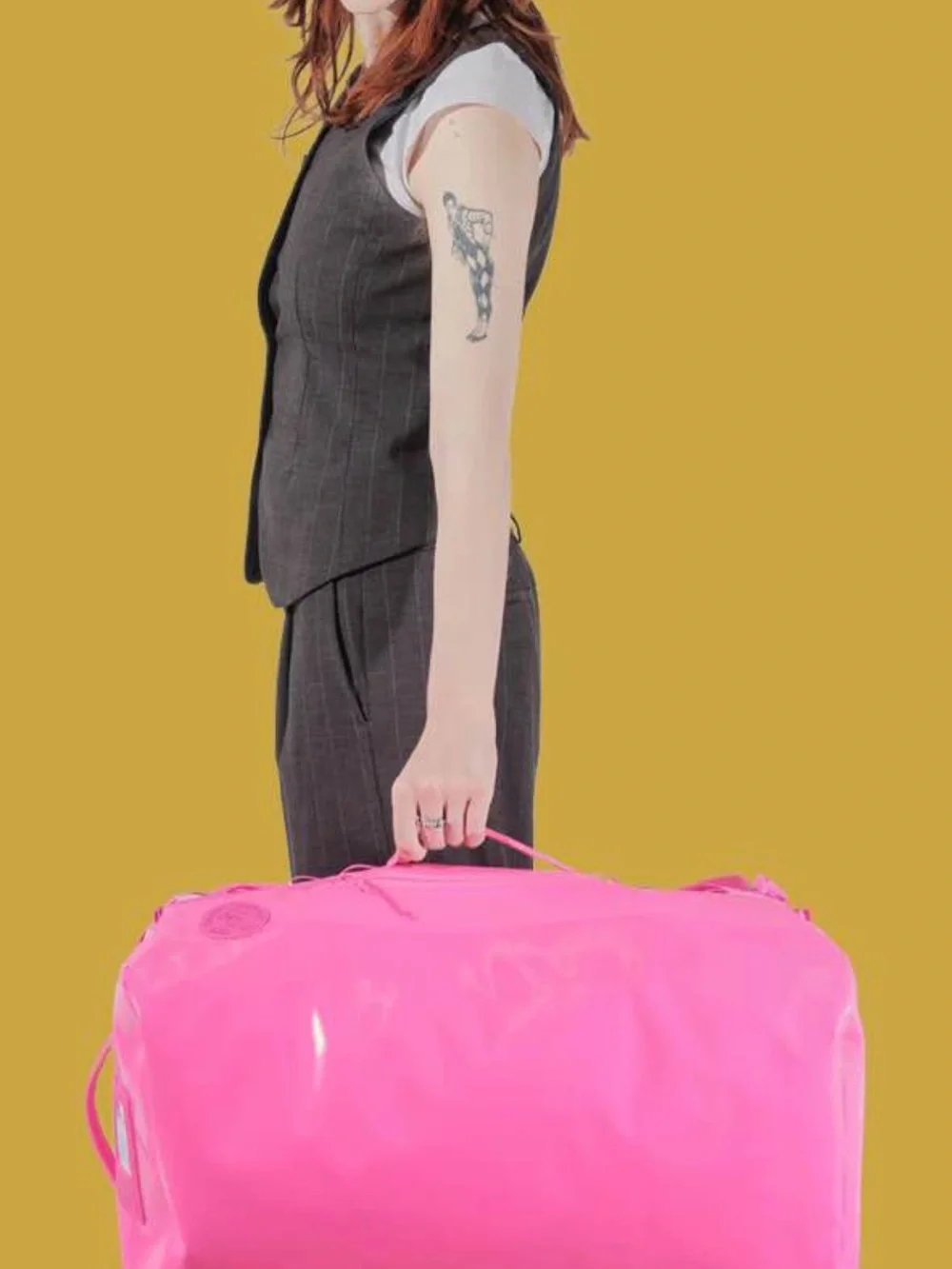 Go-Bag Big Travel Duffel Bag - Hot Pink - Picture 4 of 4